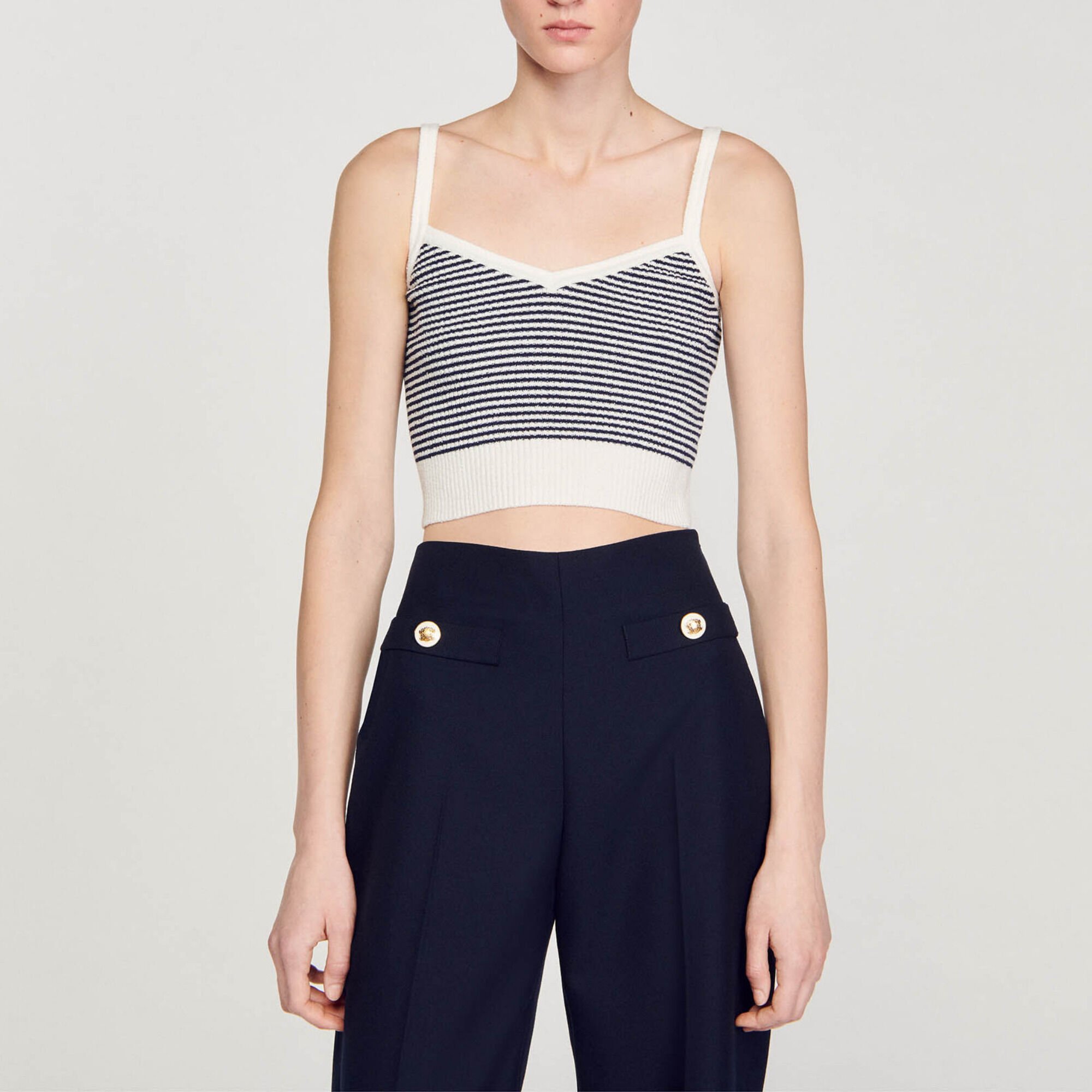 Top in maglia a righe