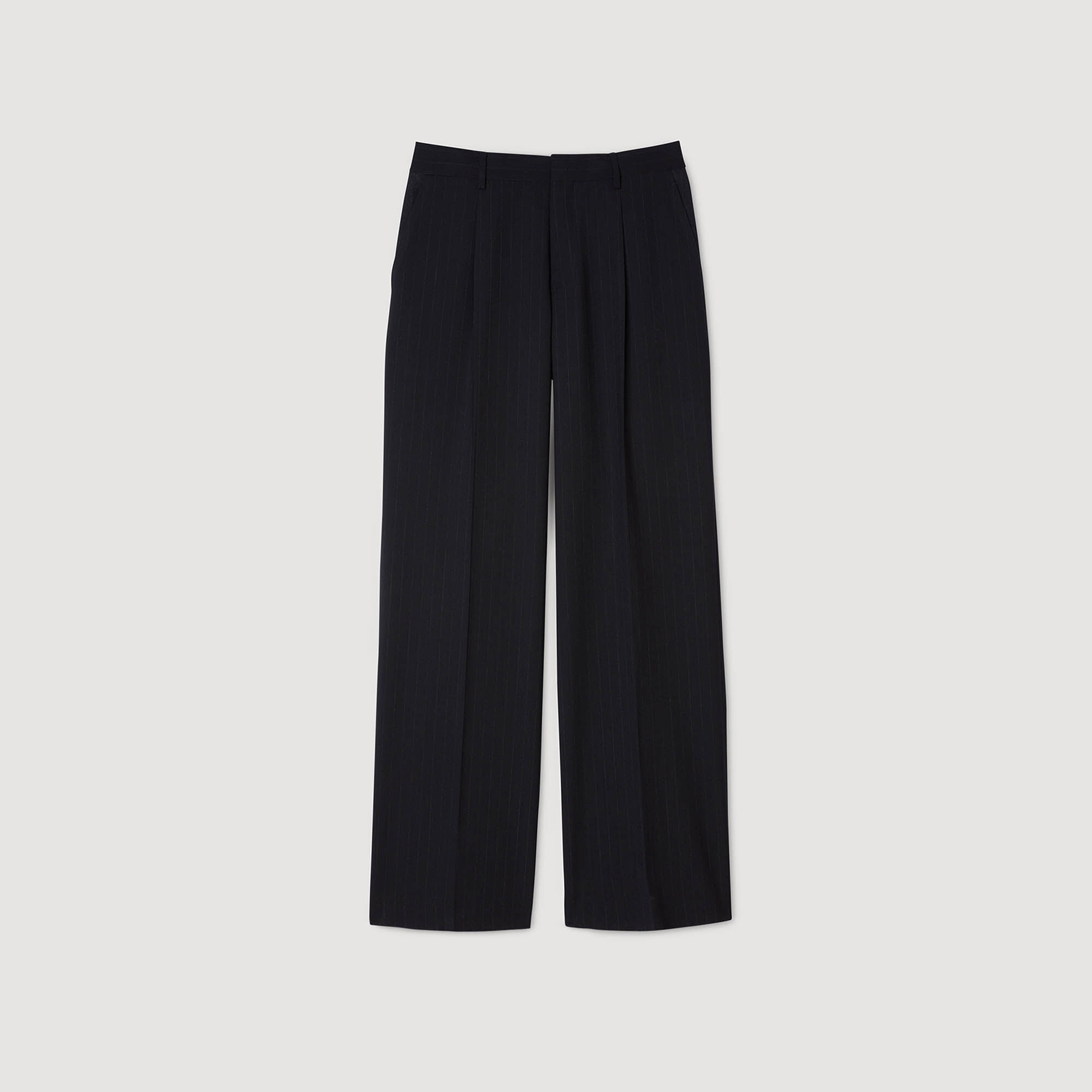 Pantaloni larghi da abito in lana