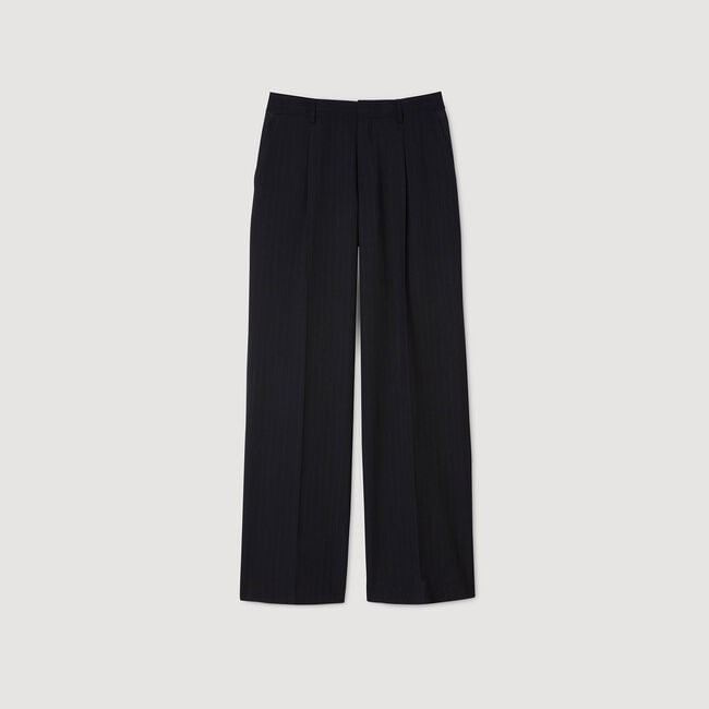 Pantaloni larghi da abito in lana