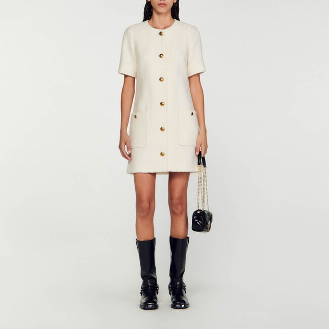 Abito corto in tweed