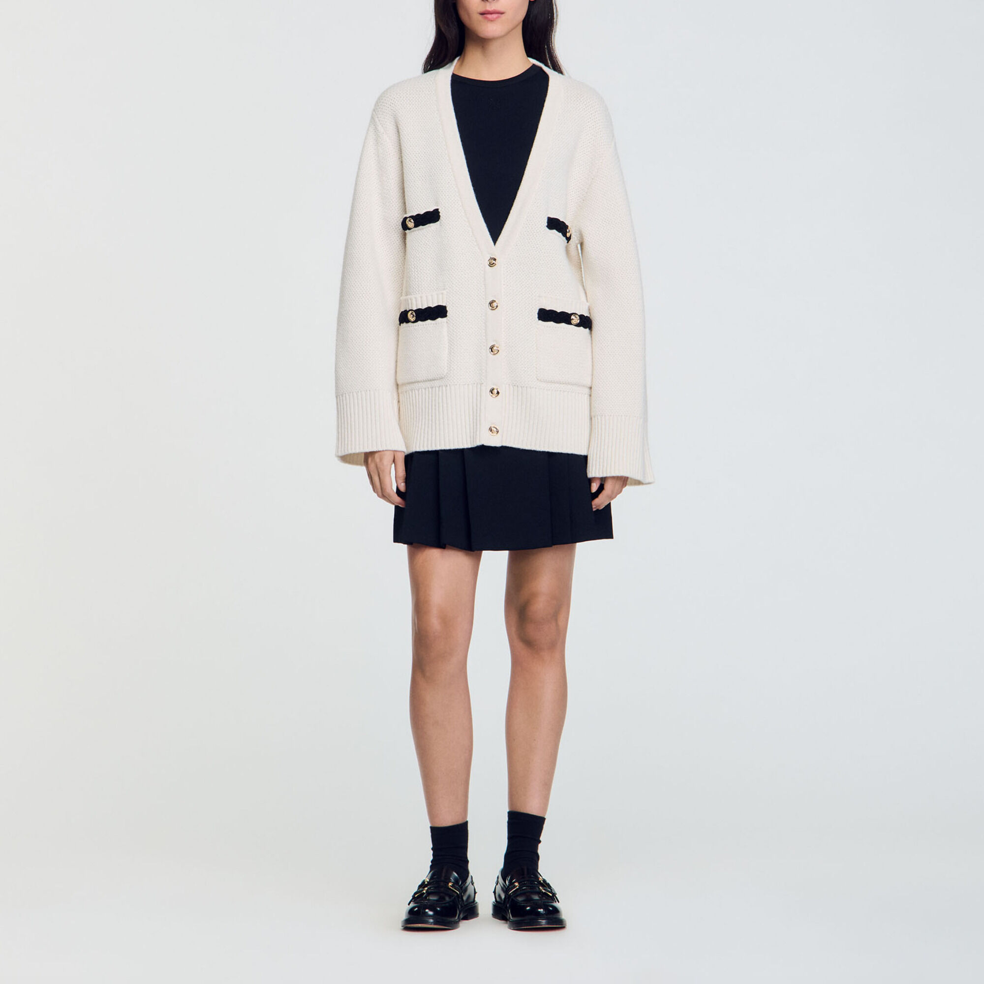 Cardigan lungo in lana