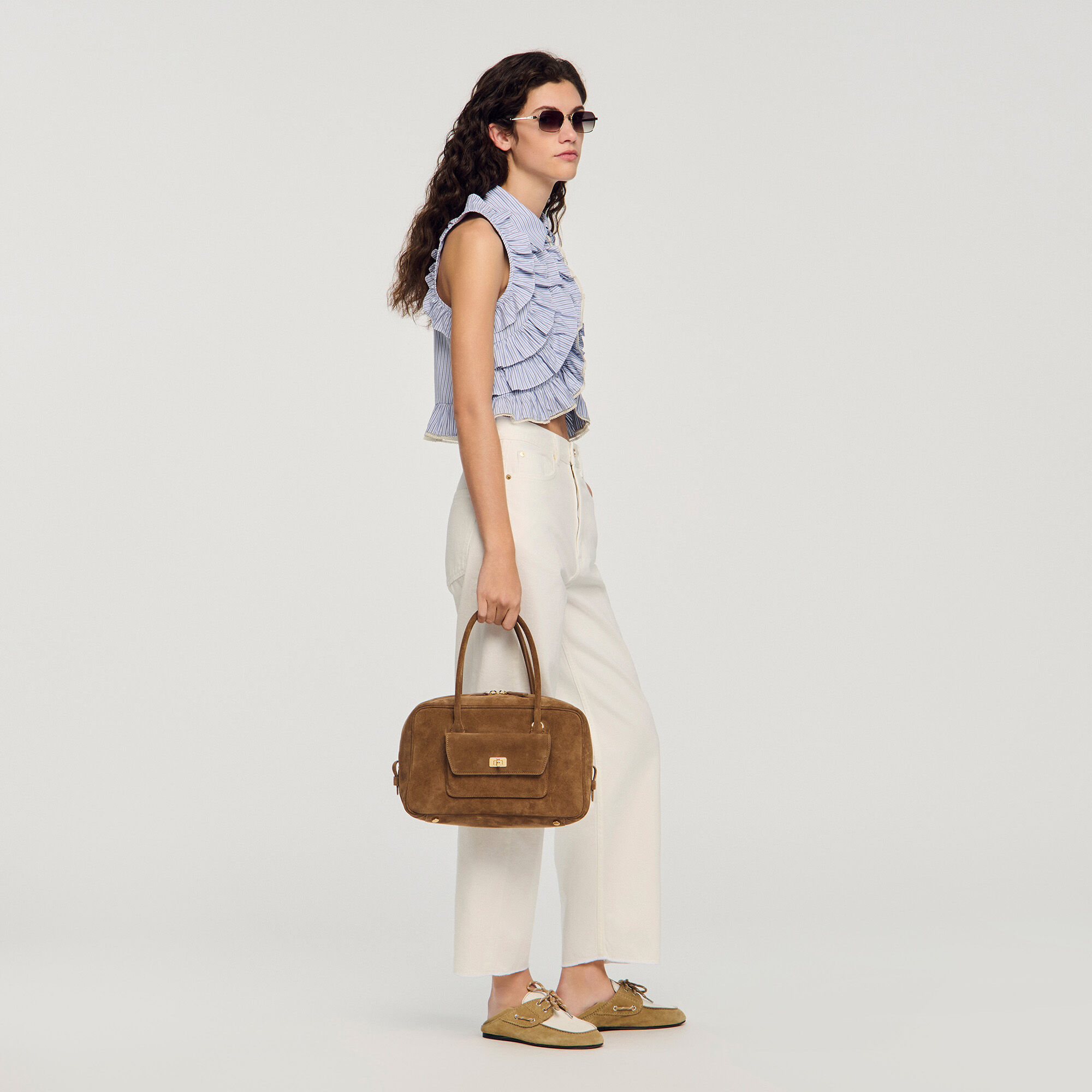 Borsa EZMEH in pelle scamosciata