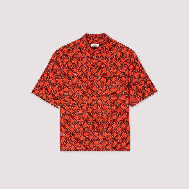 Camicia fluida con stampa a corde