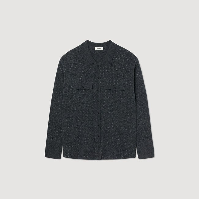 Cardigan lungo glitterato
