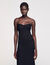 Abito bustier in maglia