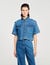 Camicia corta in denim