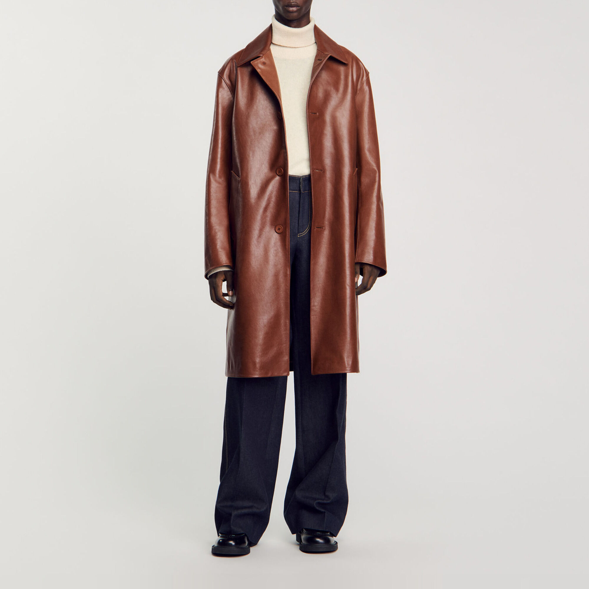Mackintosh in pelle - Uomo | Sandro