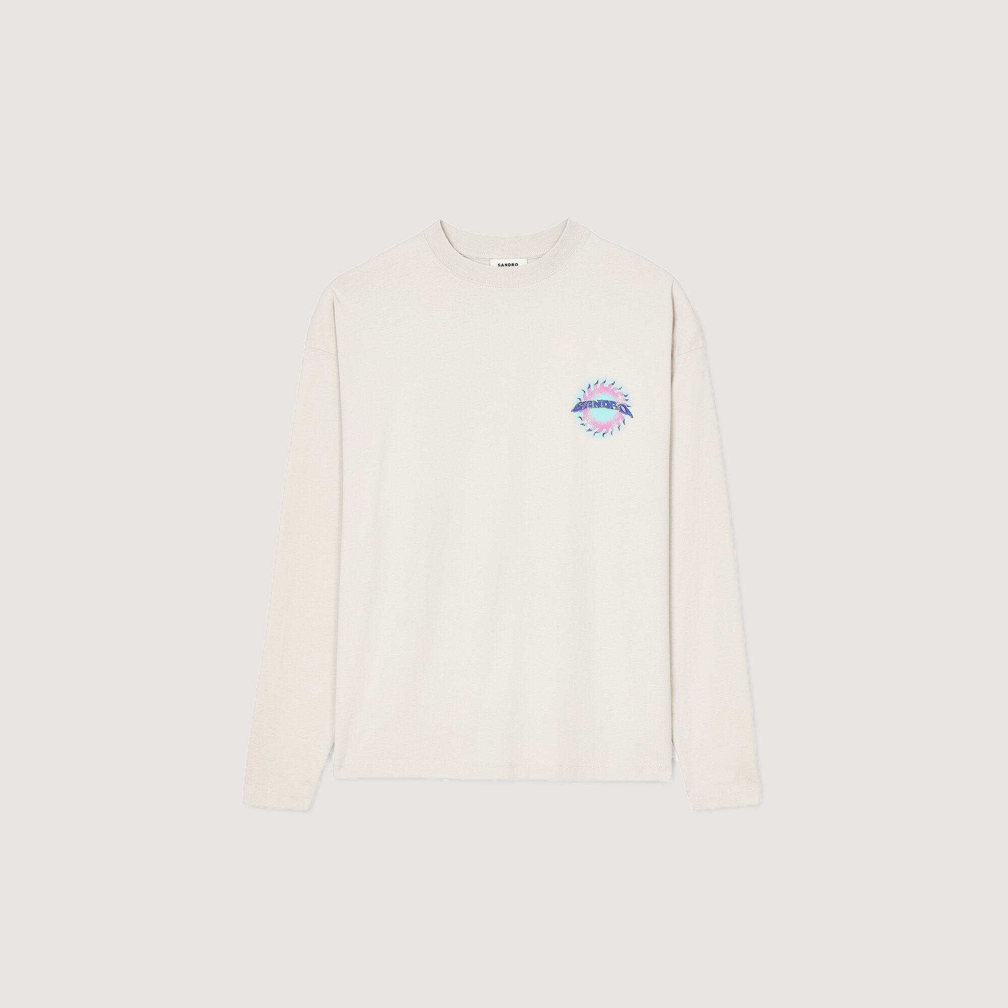 T-shirt con stampa a sole