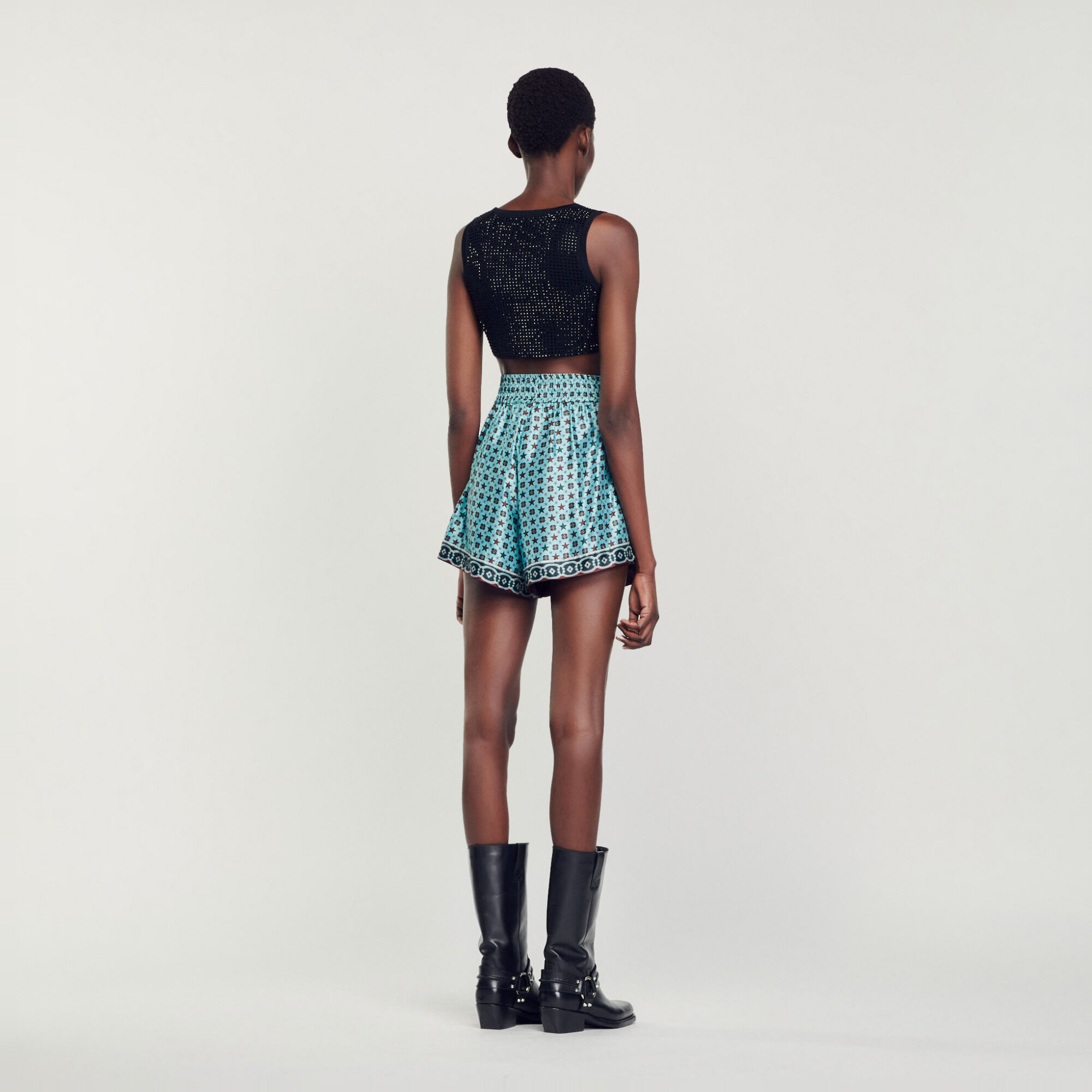 Short fluidi stampati