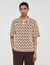 Camicia cardigan con jacquard a corda