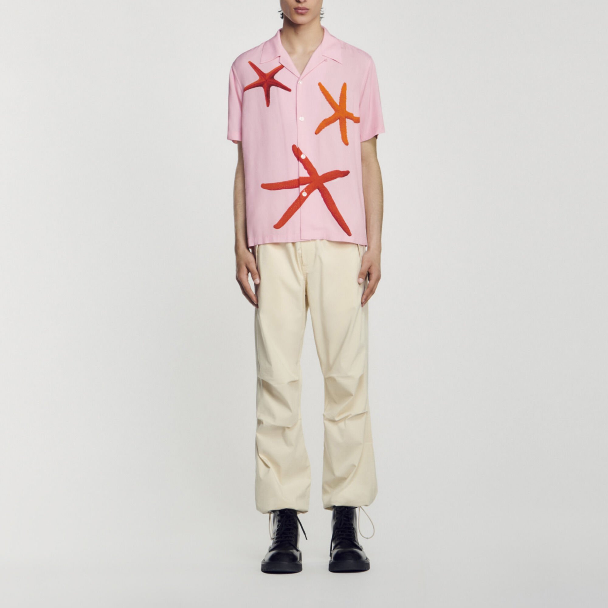 Camicia con stampa stelle marine