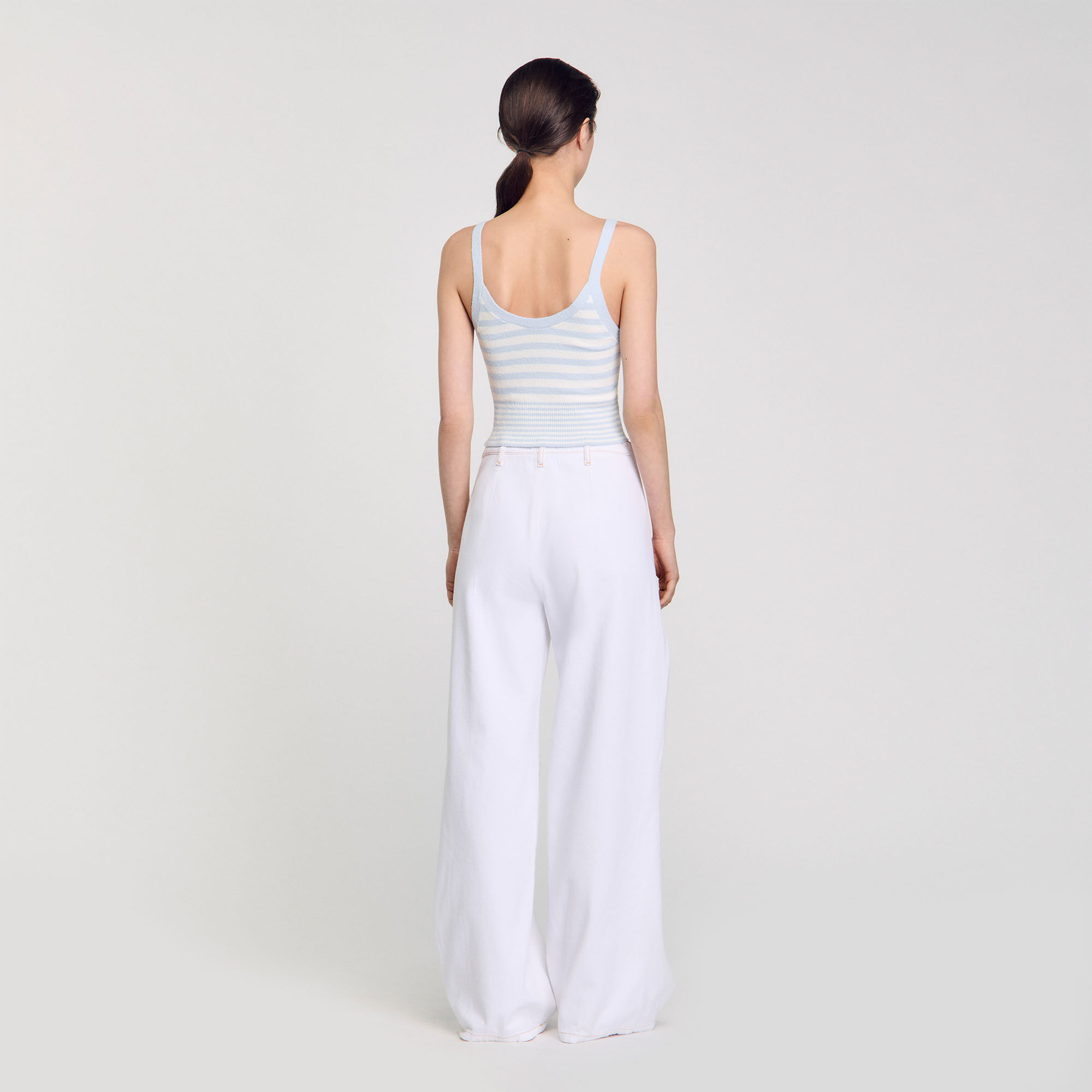 Canottiera in maglia a righe