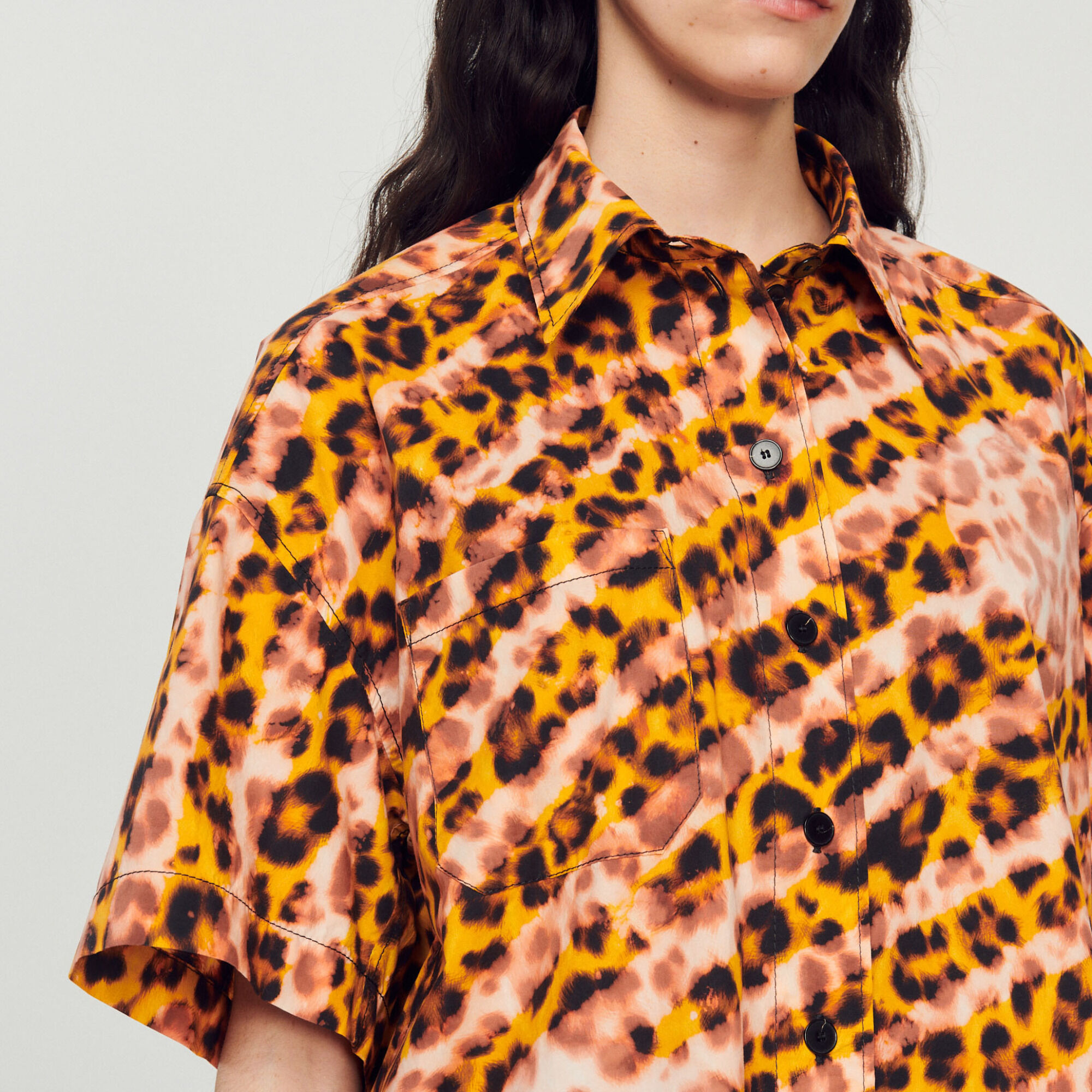 Camicia oversize leopardata
