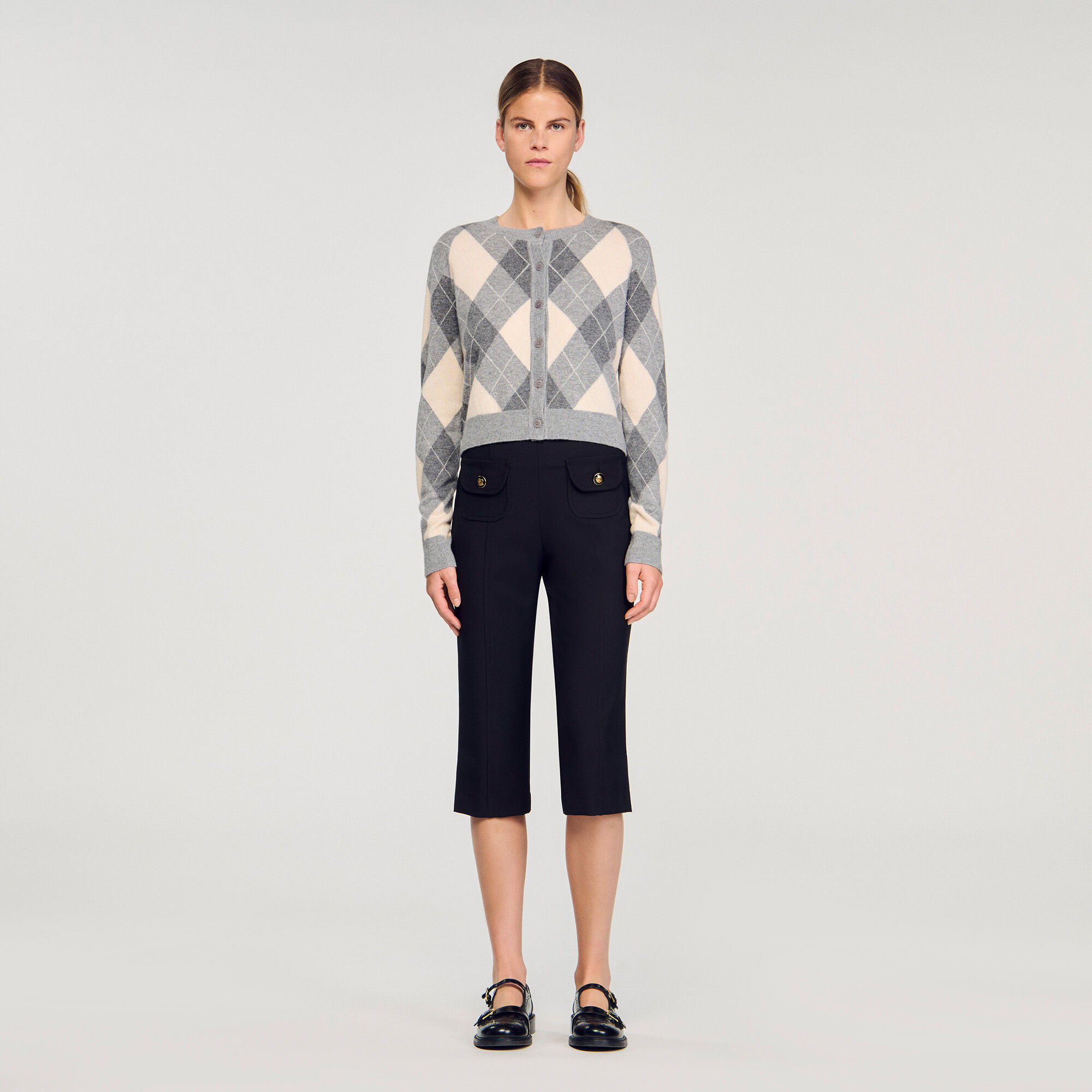 Cardigan a motivi rombi