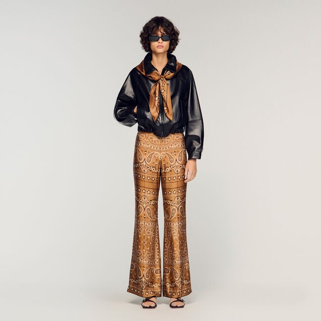 Pantaloni fluidi stampa a bandana