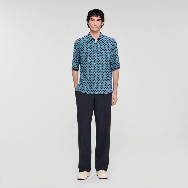 Camicia con stampa a corda
