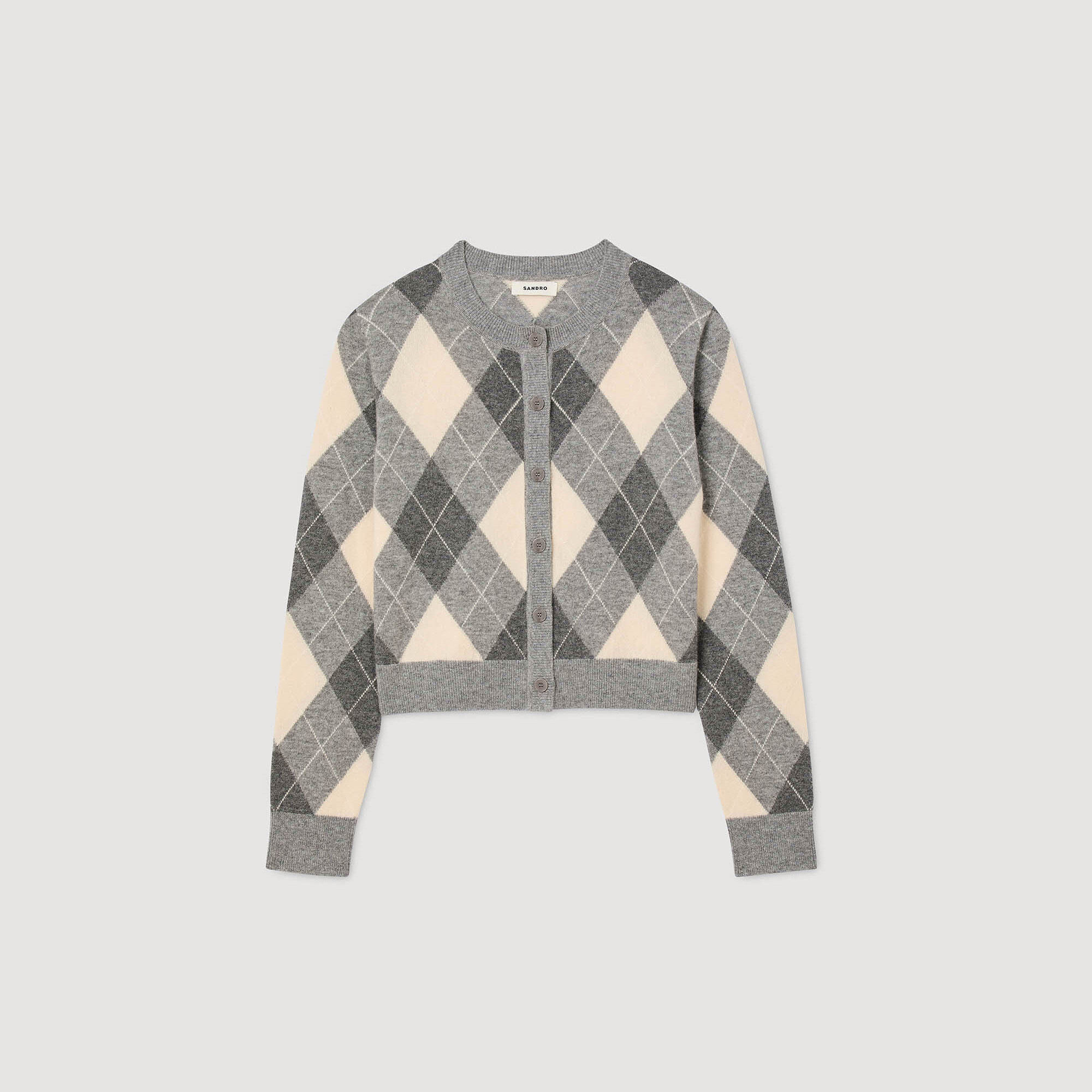 Cardigan a motivi rombi