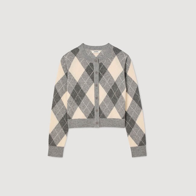 Cardigan a motivi rombi