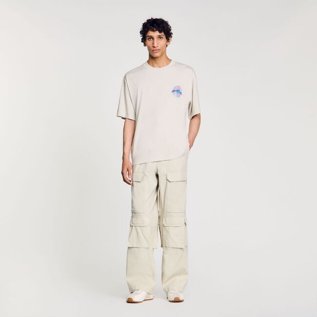 T-shirt con stampa a sole