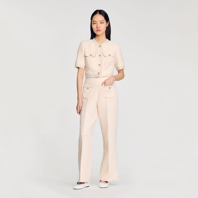 Pantaloni in tweed fantasia
