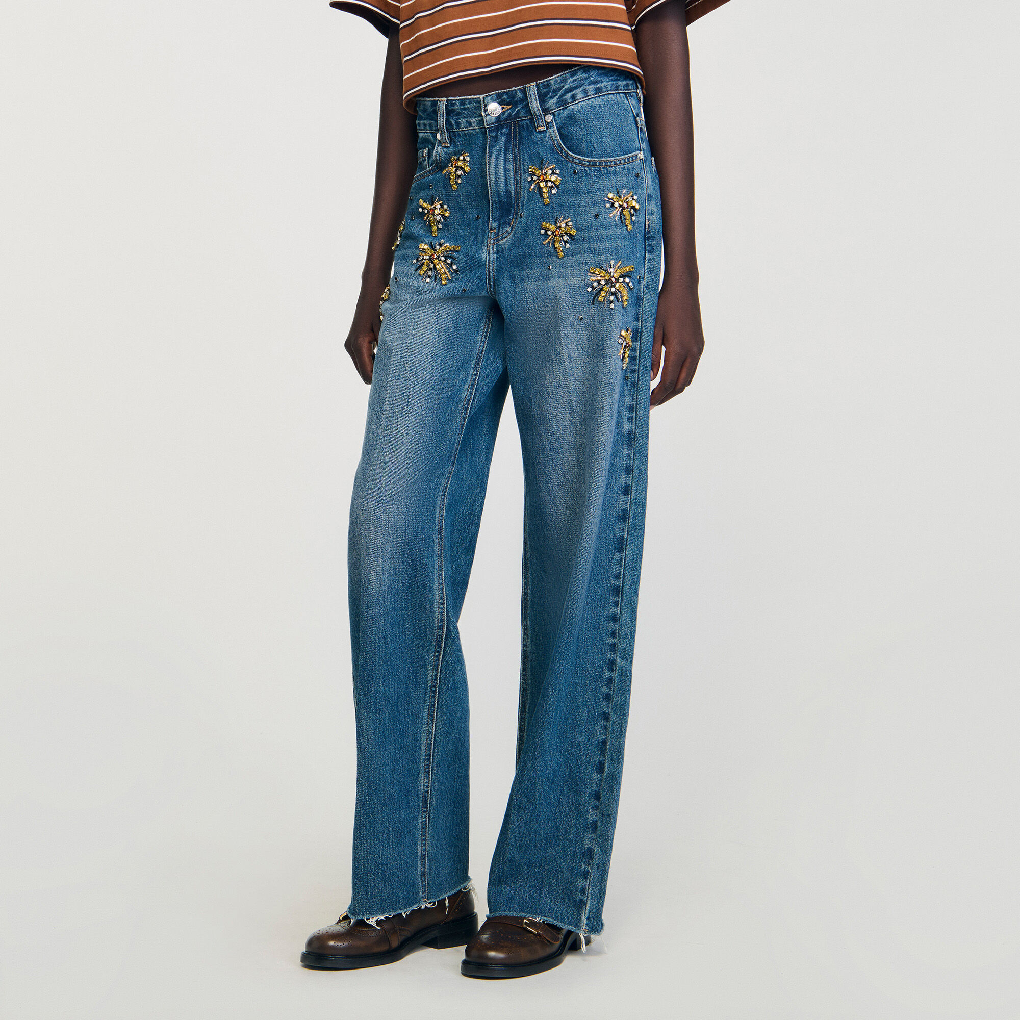Jeans con strass