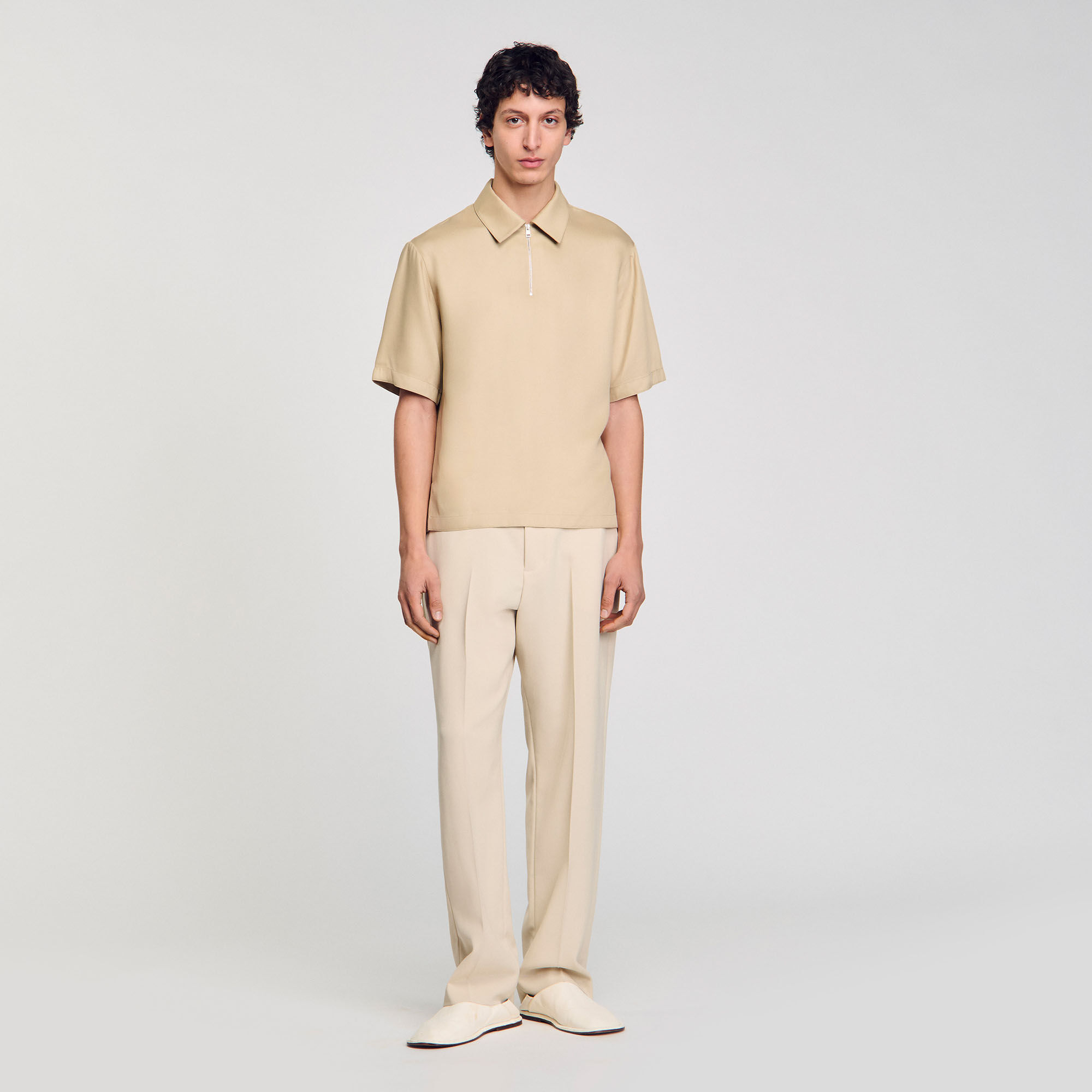 Polo con colletto a zip