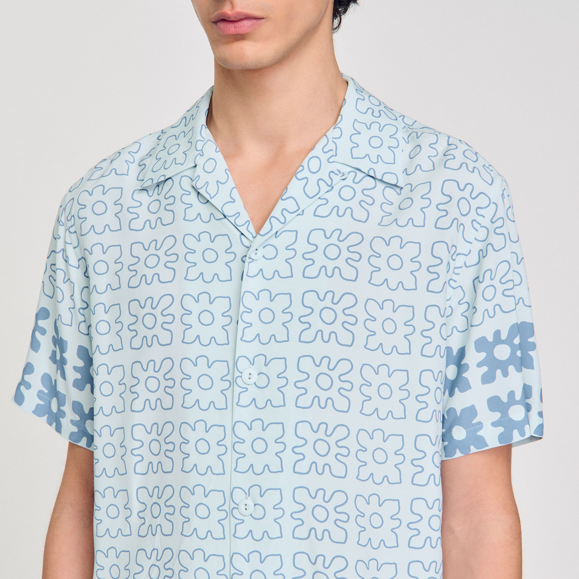 Camicia con stampa a fiori