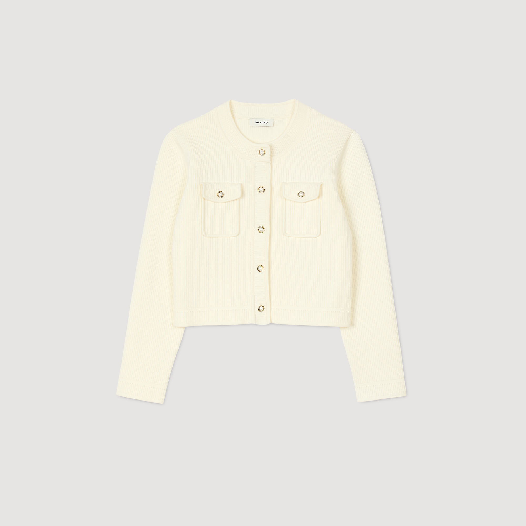 Cardigan in maglia a coste