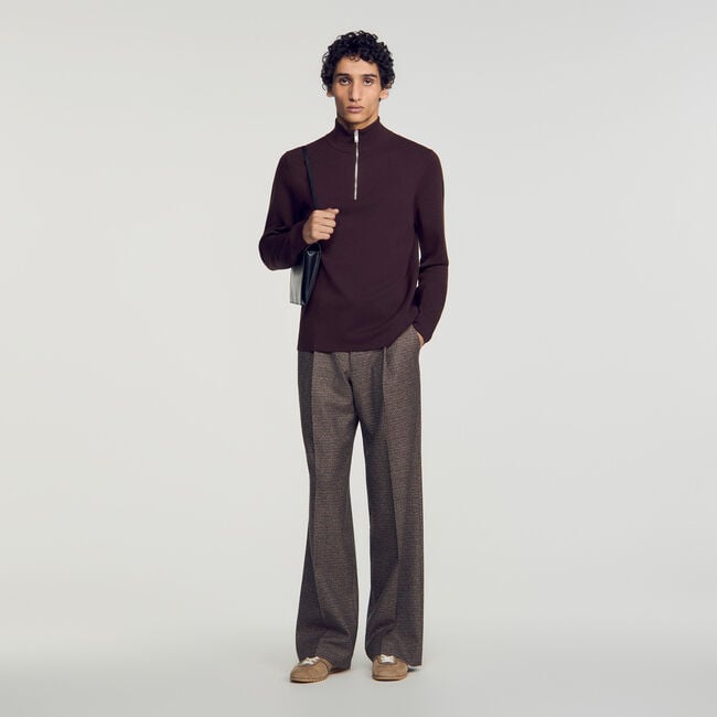 Maglione di lana con collo con zip - Mixte | Sandro