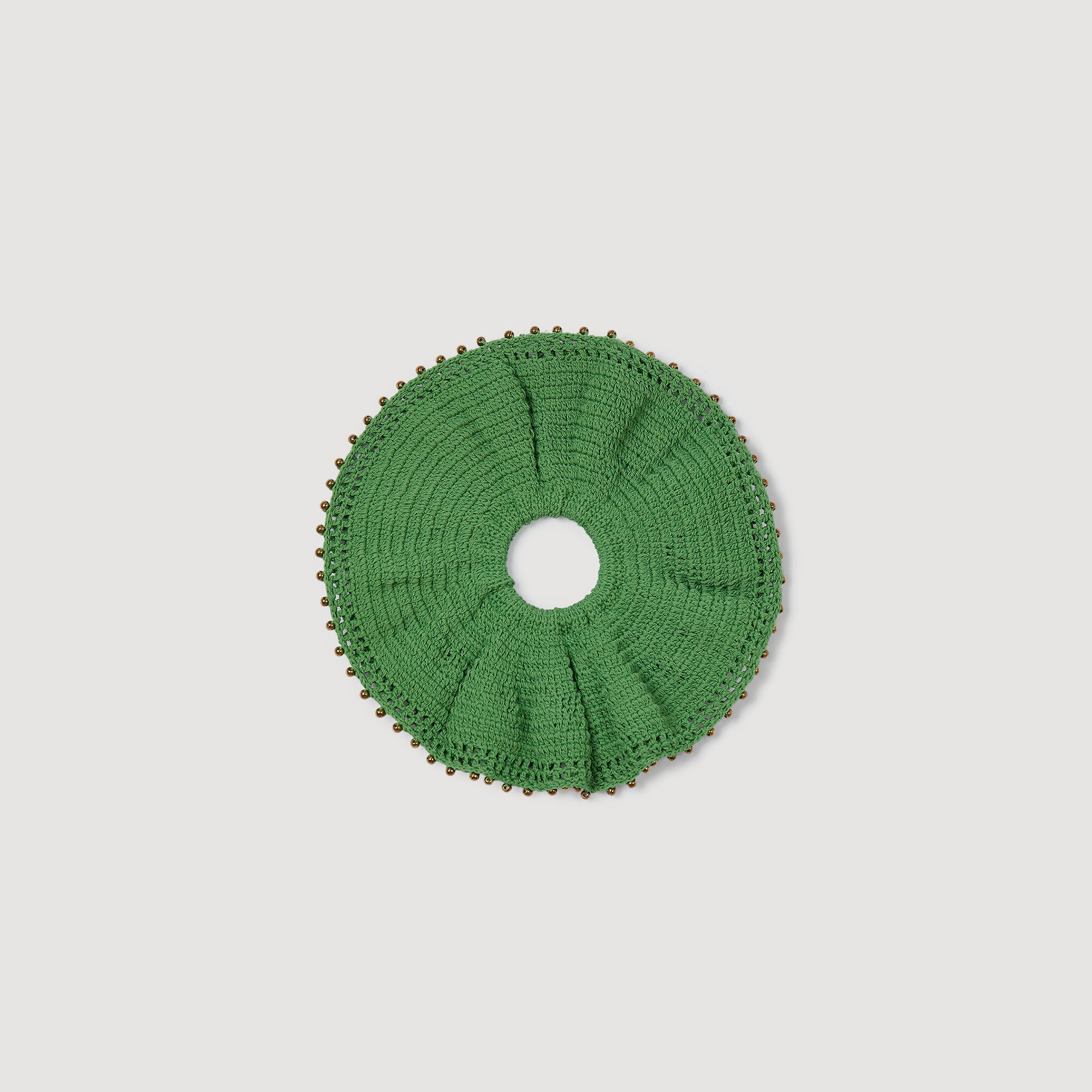 Elastico all'uncinetto con perline