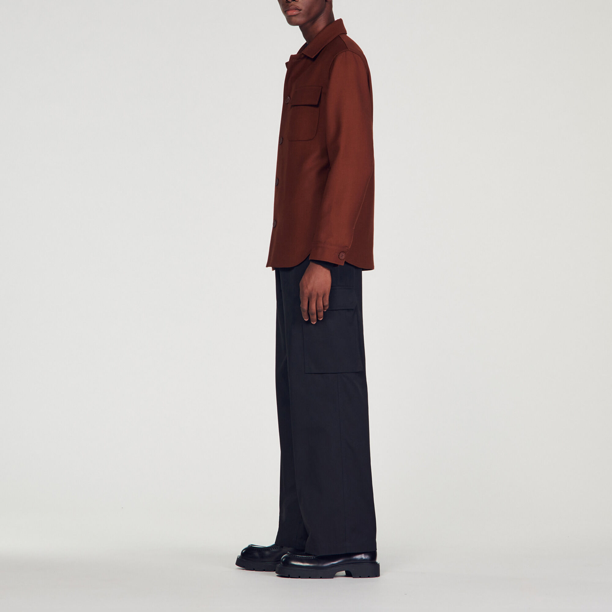 Overshirt in misto lana