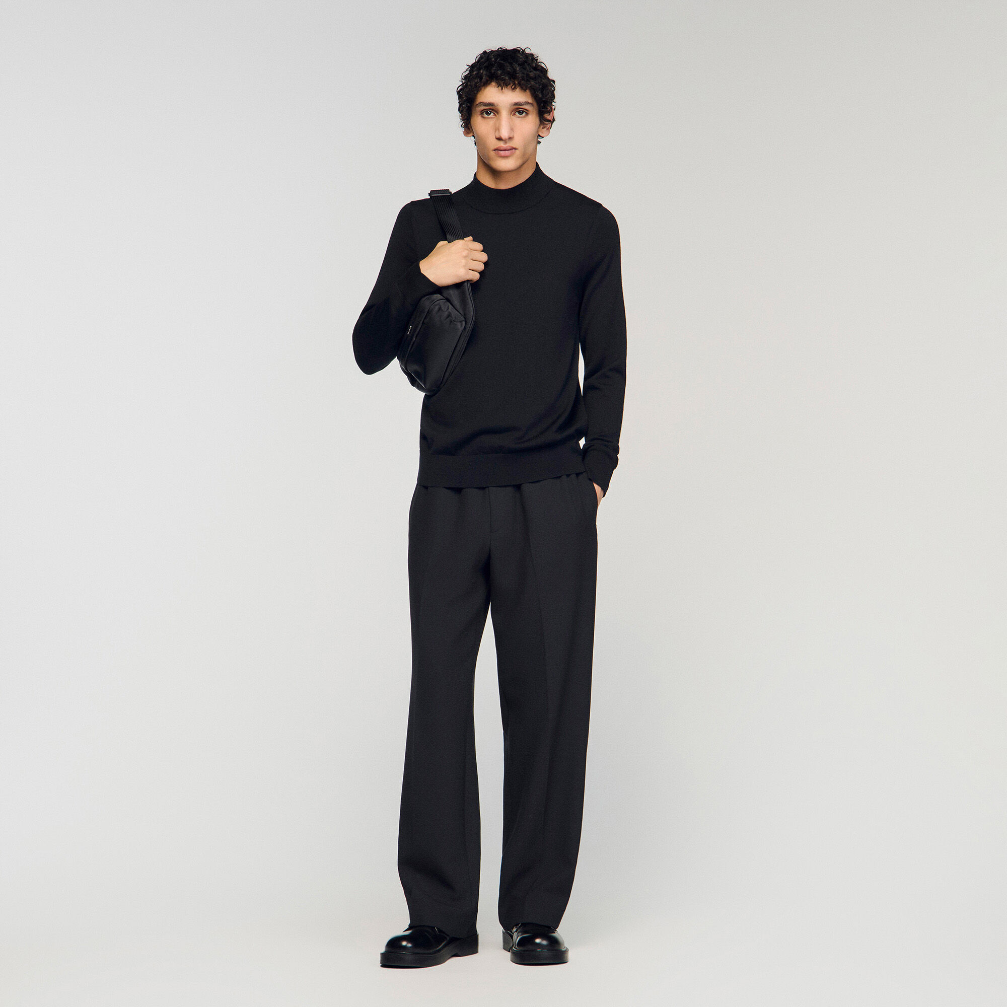 Maglione in lana a collo alto