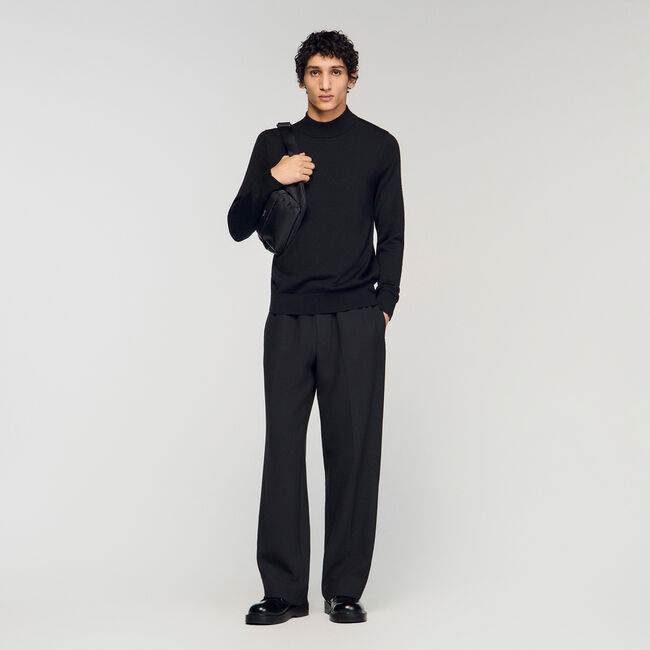 Maglione in lana a collo alto