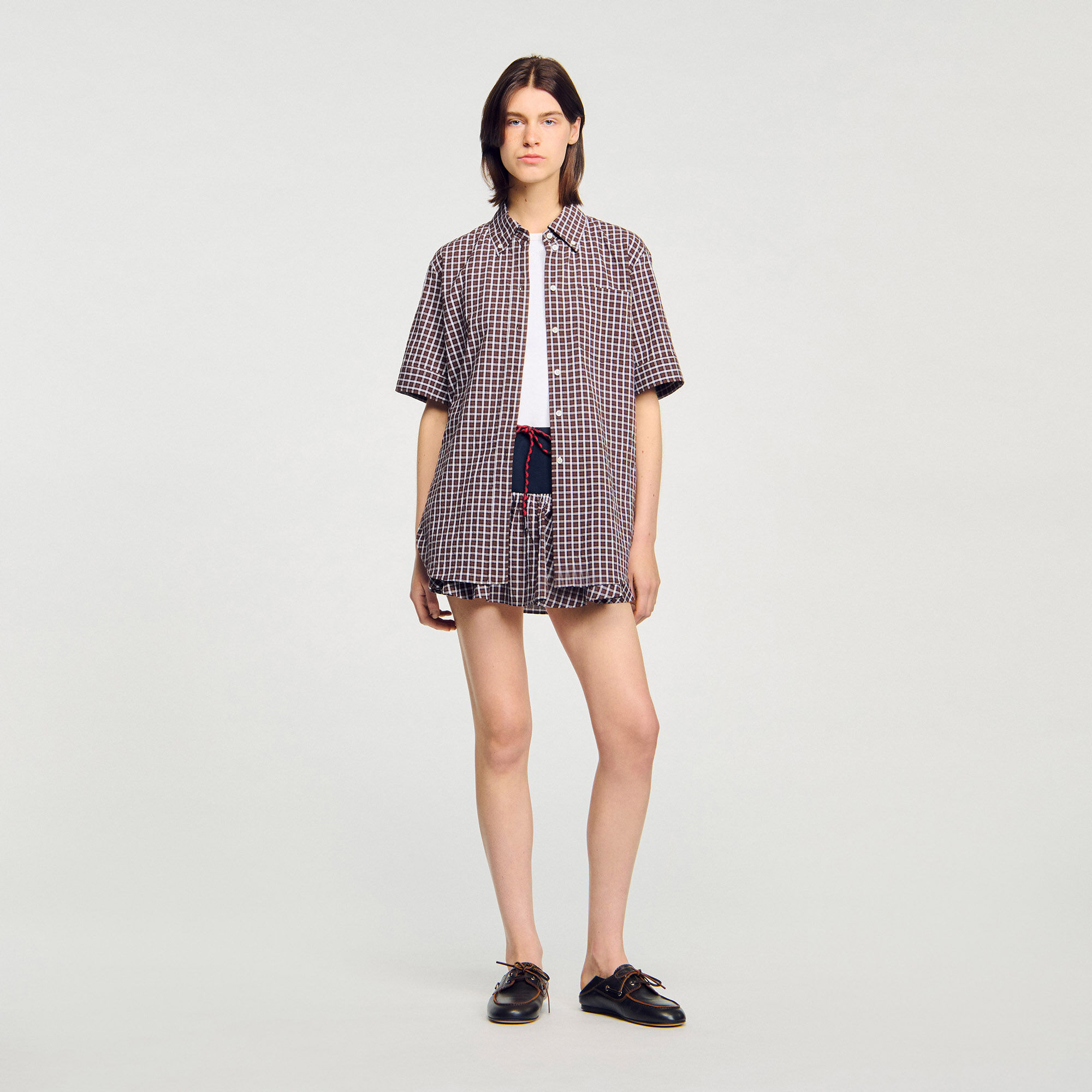 Camicia oversize a quadri