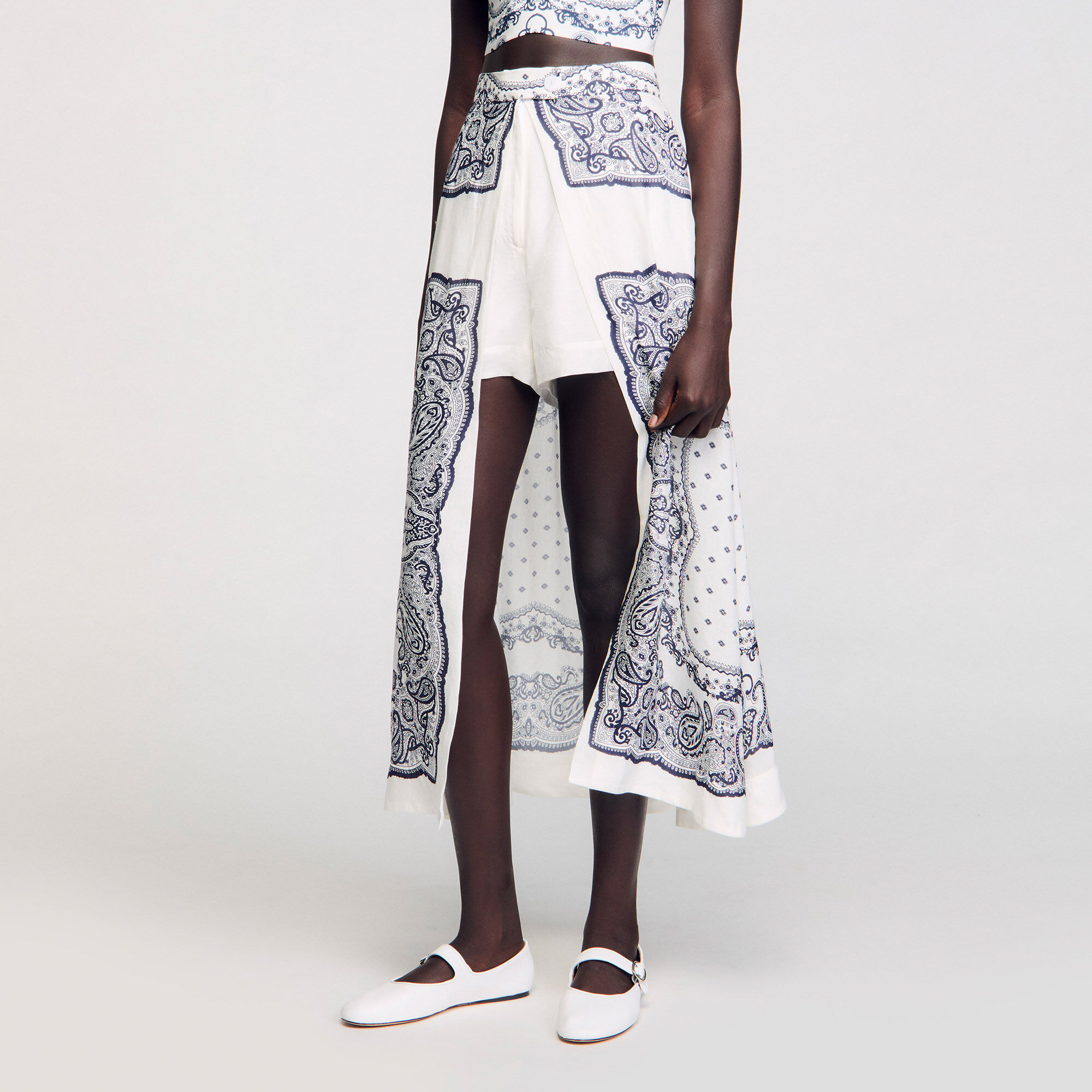 Skorts con stampa a bandana
