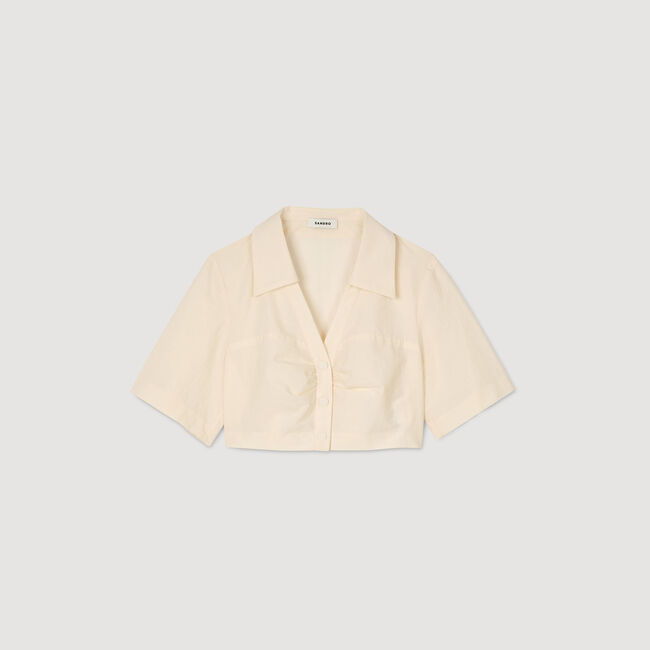 Camicia corta arricciata