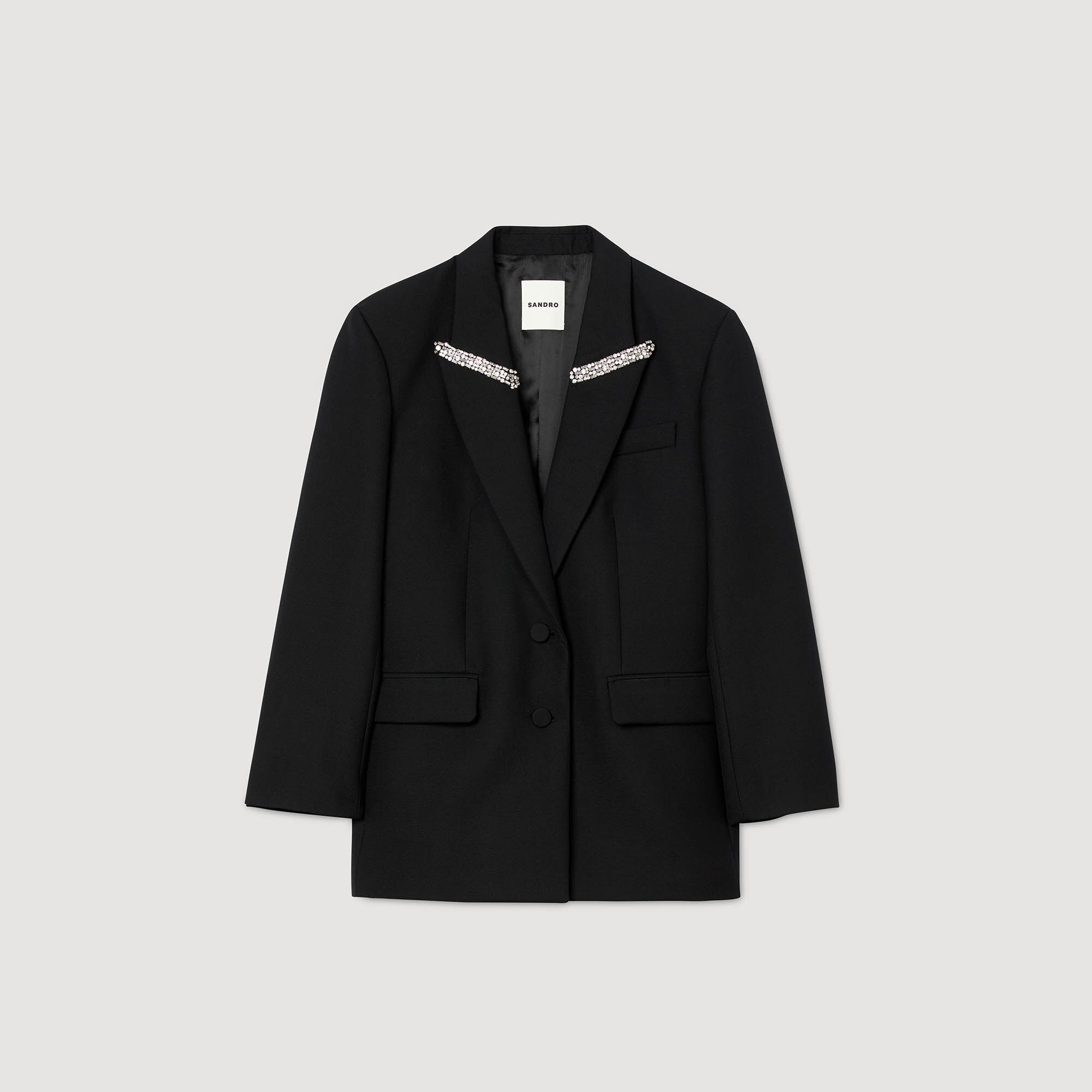 Giacca con colletto glitterato