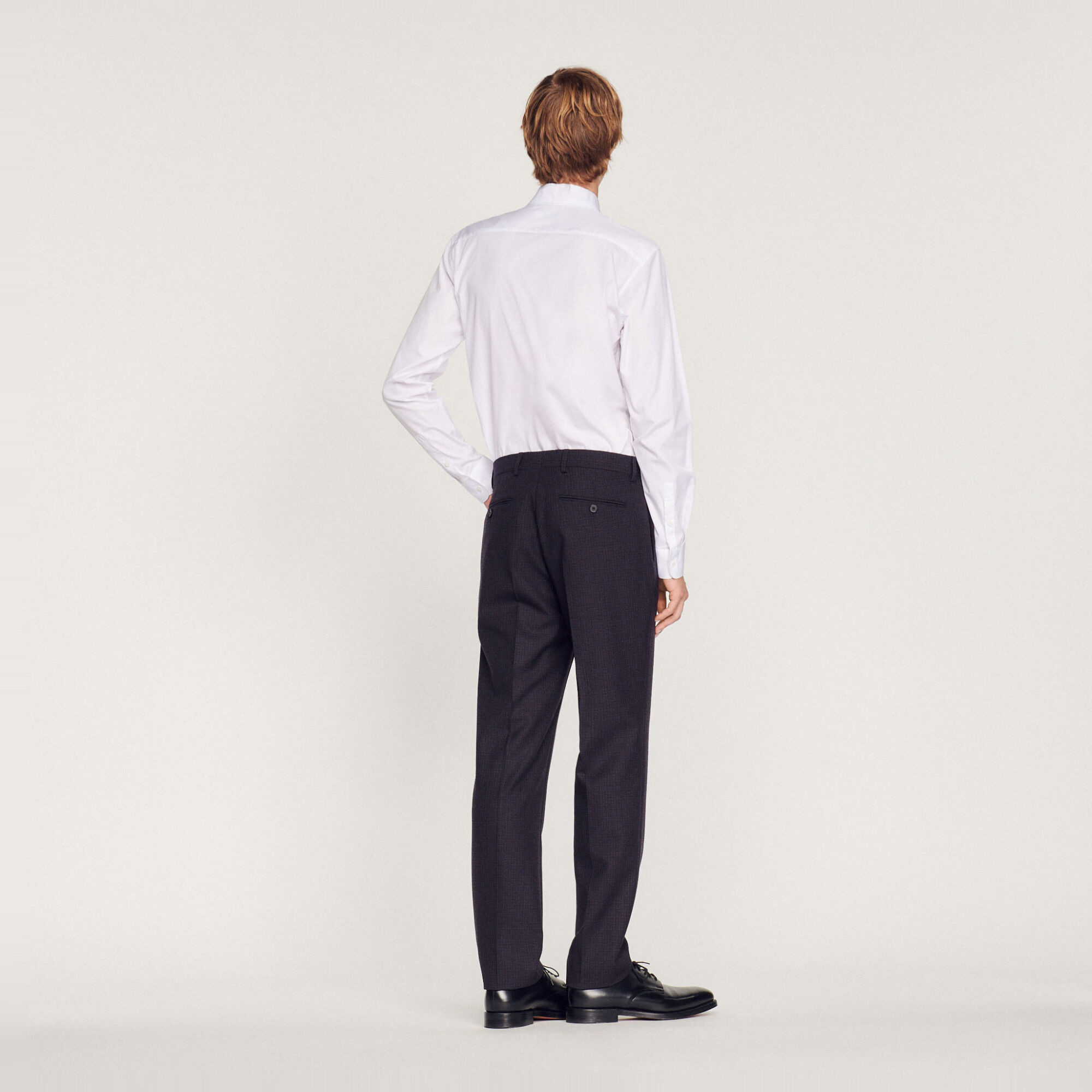 Pantaloni da completo in lana vergine