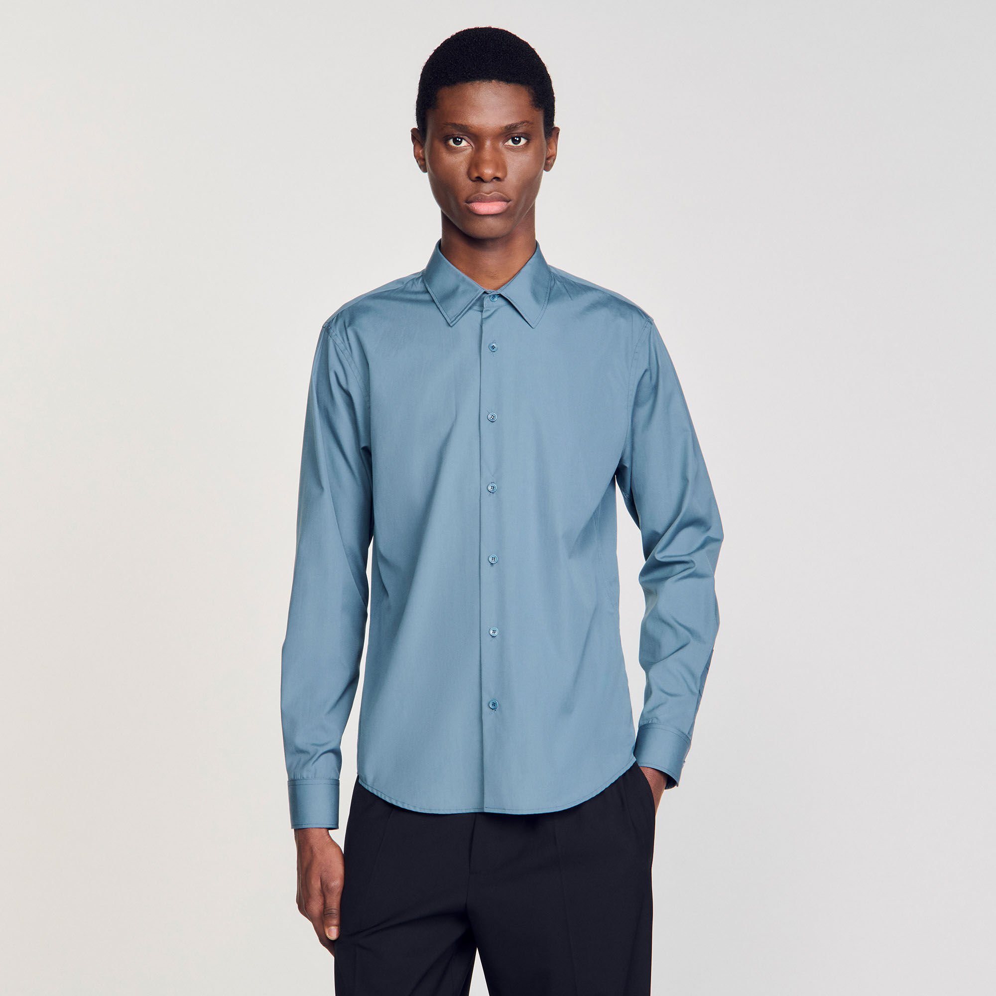 Camicia a tinta unita