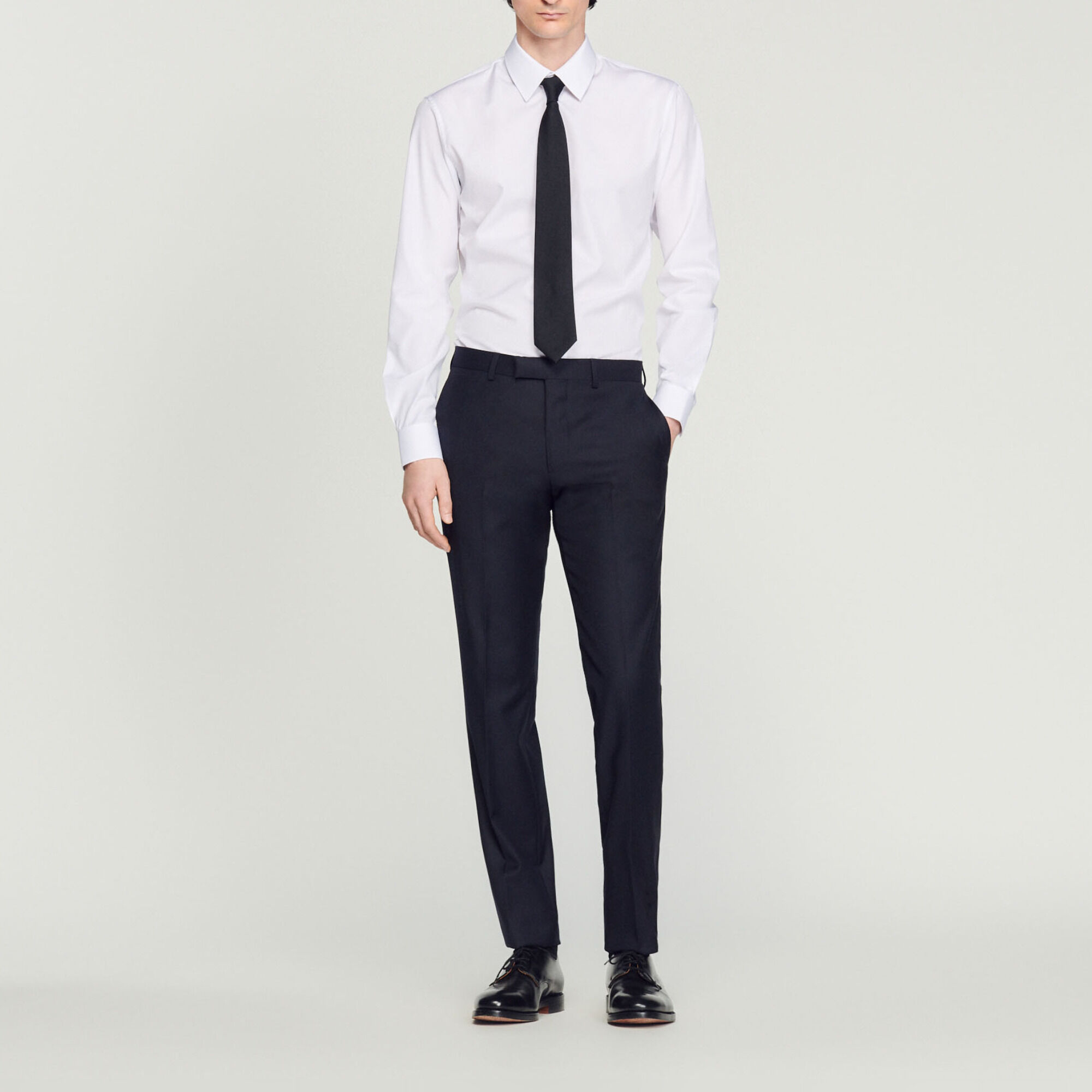 Pantaloni da completo in lana stretch