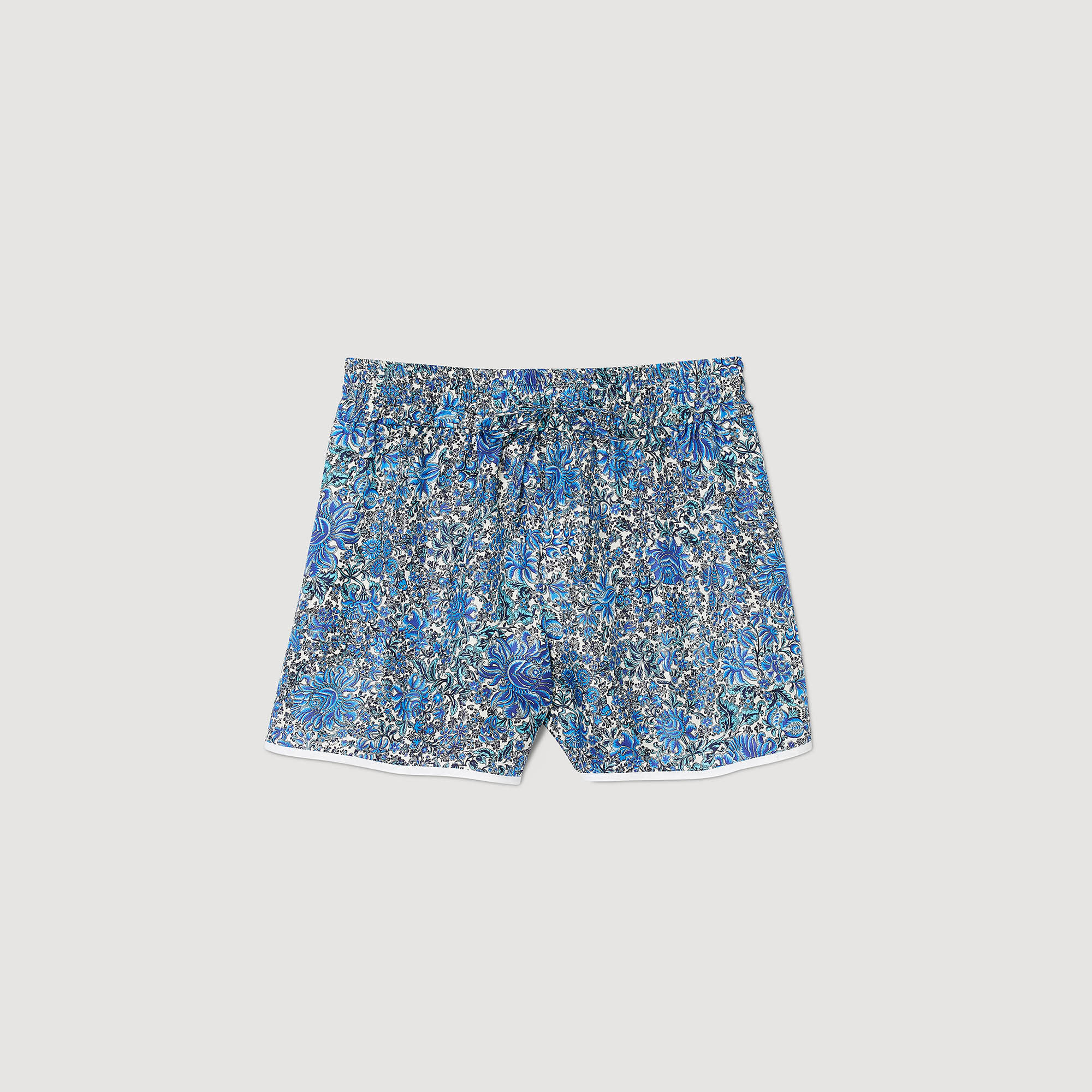 Shorts con stampa a fiori