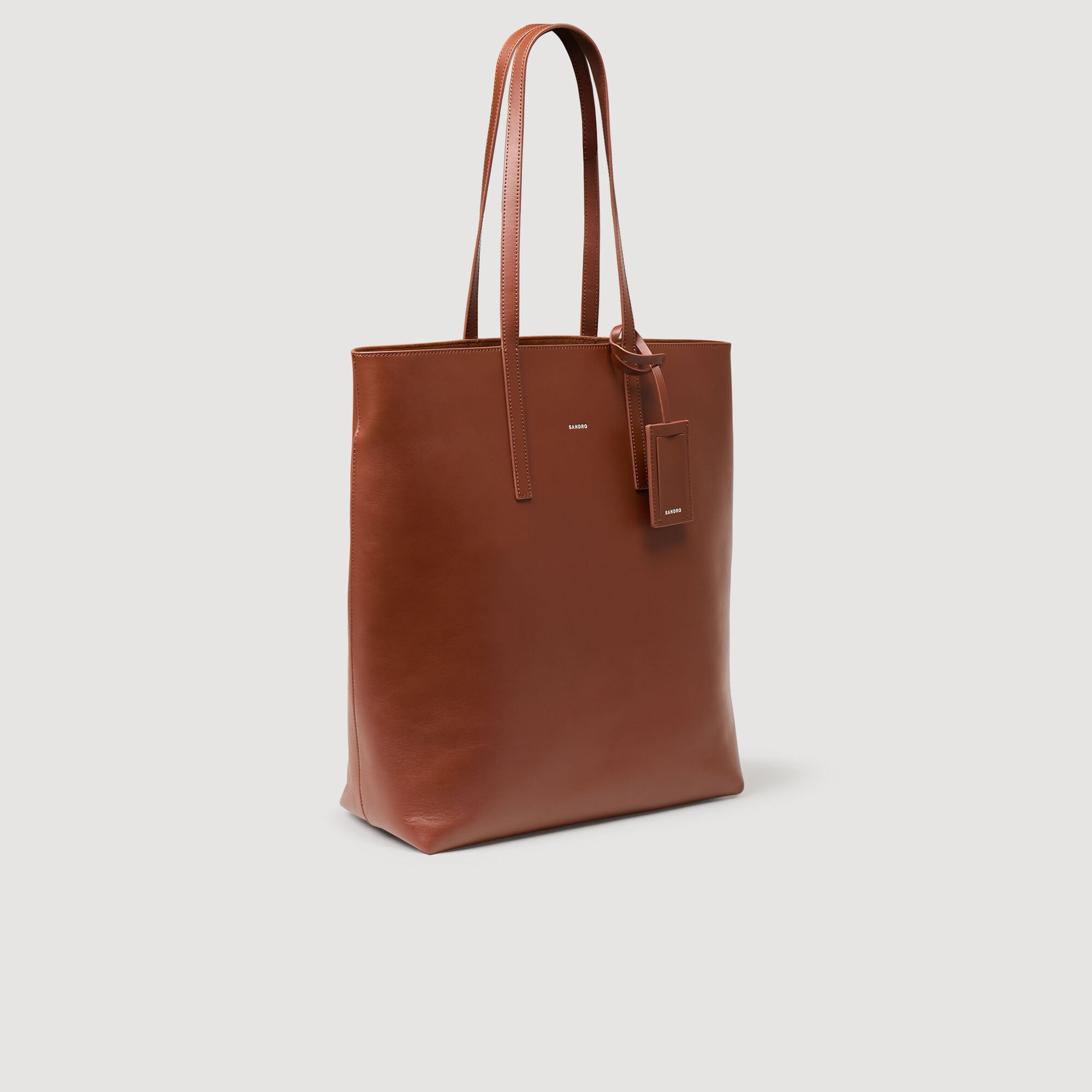 Shopping bag in pelle