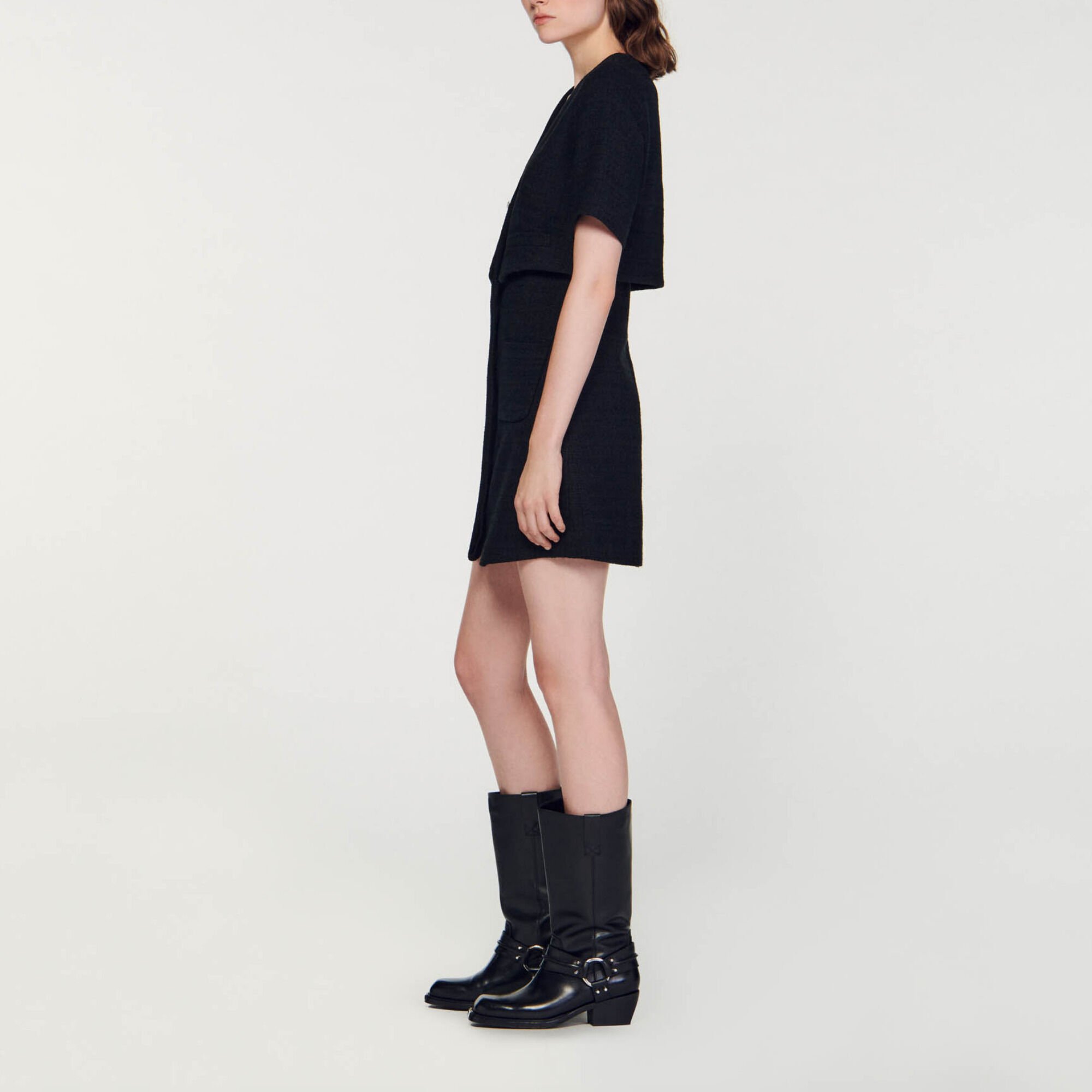 Abito corto in tweed