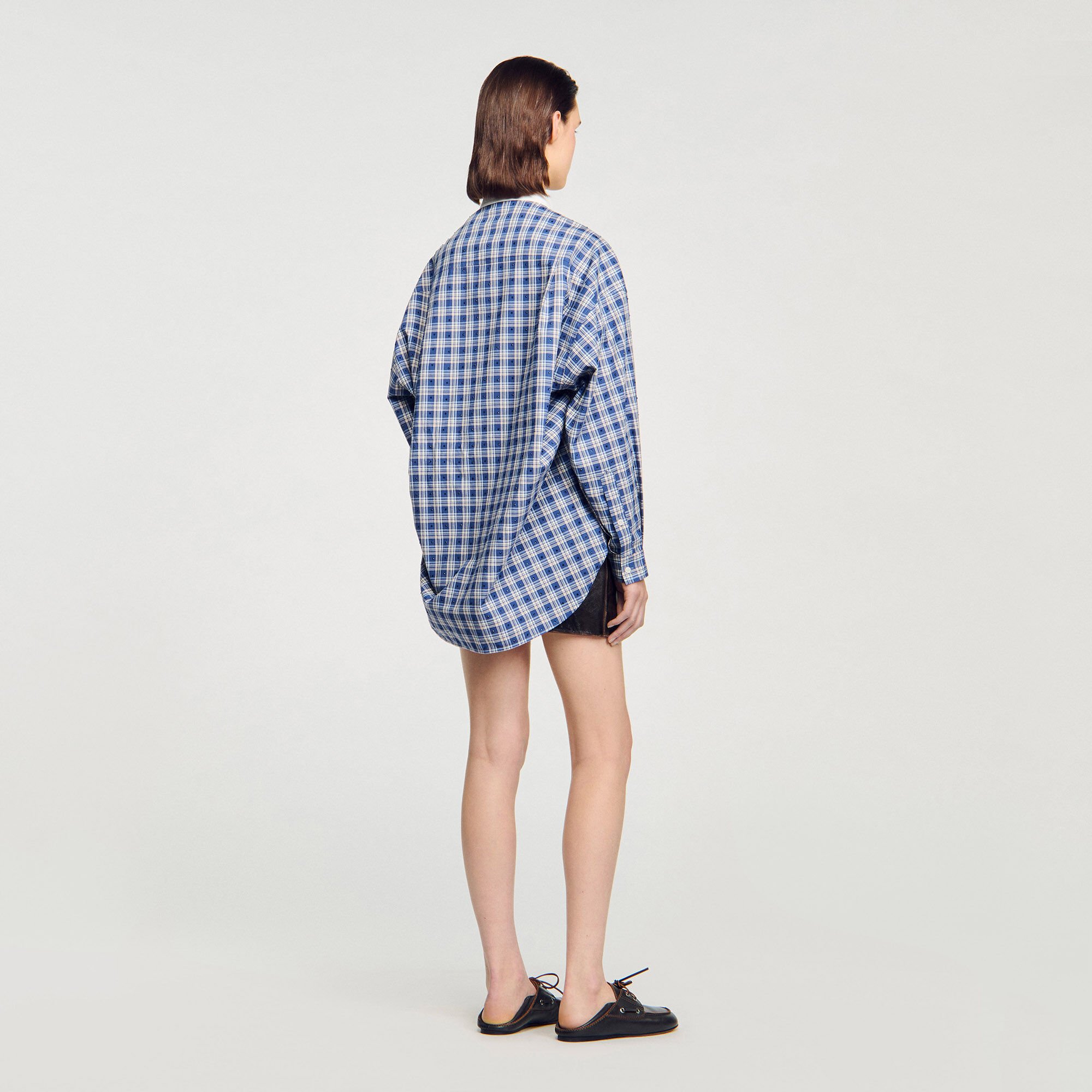 Camicia a quadri glitterata
