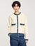 Cardigan con dettagli in denim