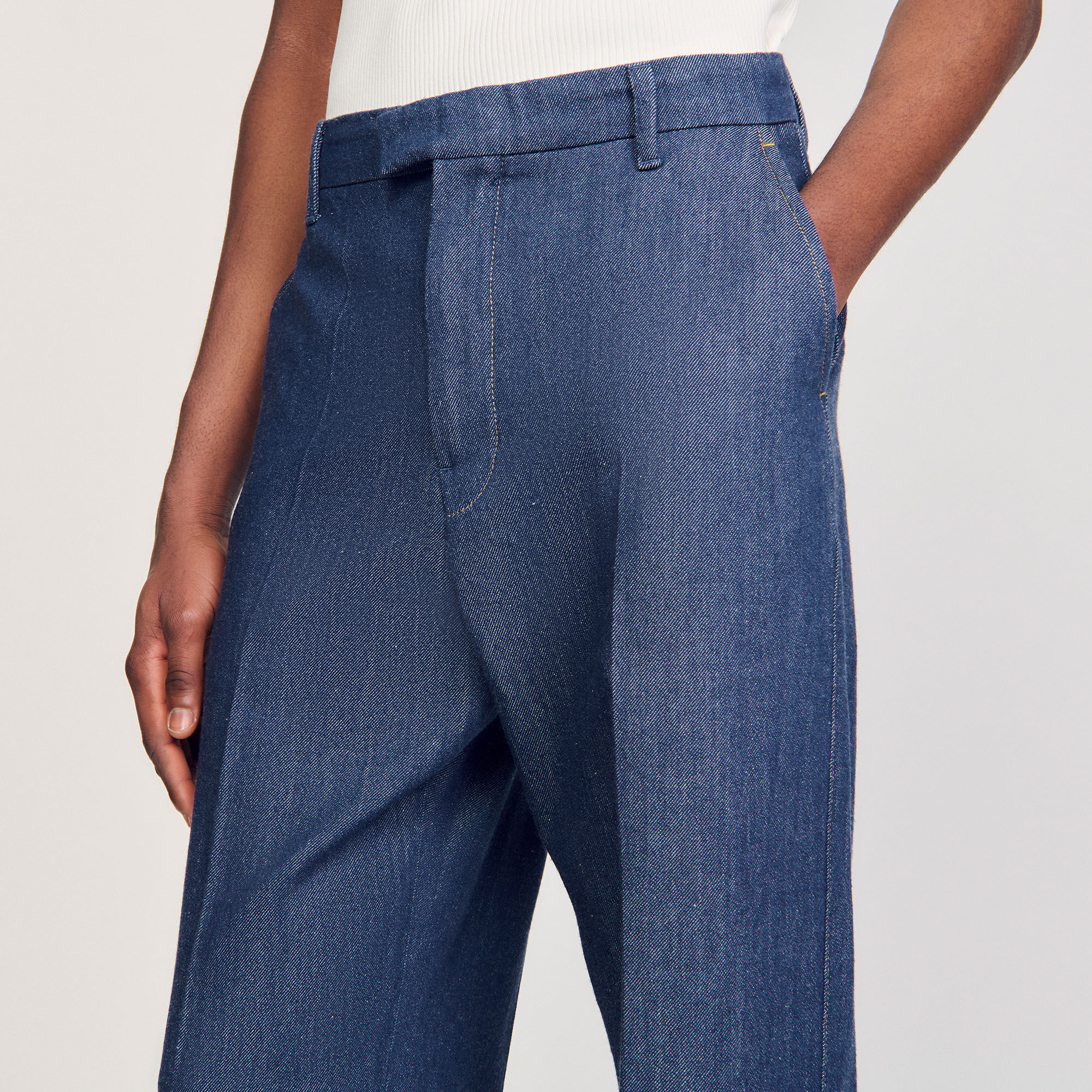 Pantaloni in chambray