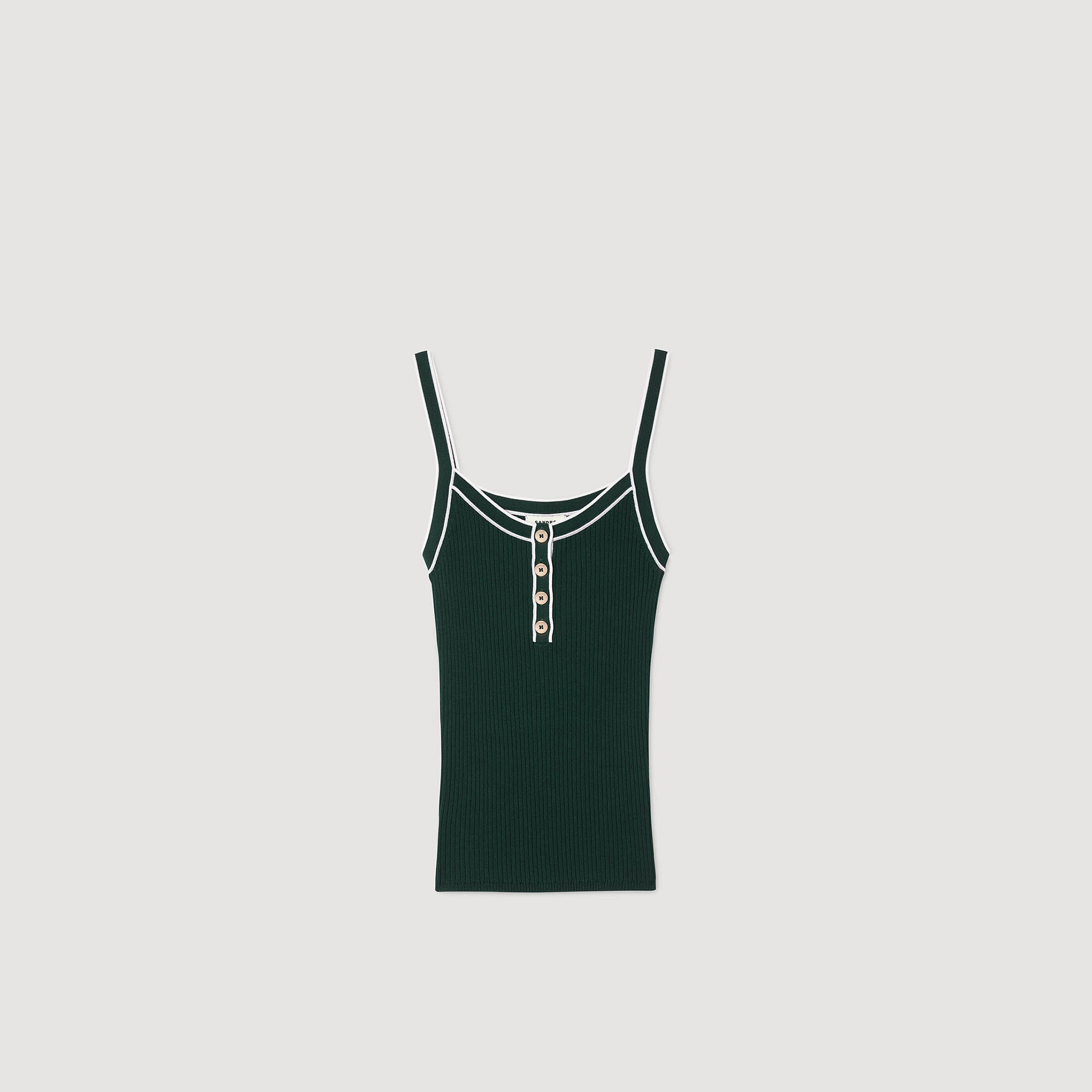 Canottiera in maglia bicolore