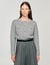Cardigan con cuciture a contrasto
