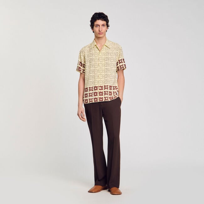 Camicia con stampa a fiori