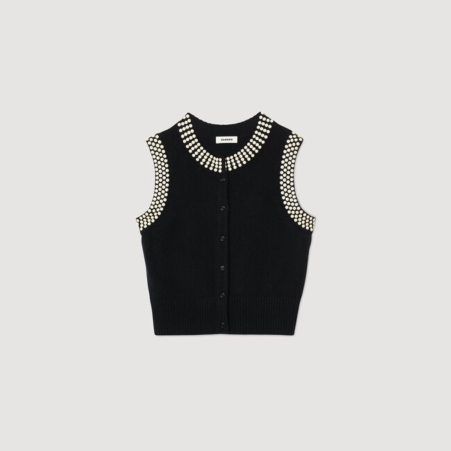 Cardigan borchiato
